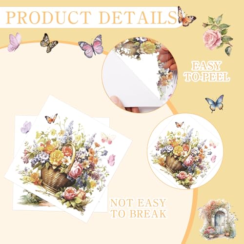 16 Sheets Vintage Rub-On Transfers for Furniture & Crafts, 6 x 6 Inch - style: Garden