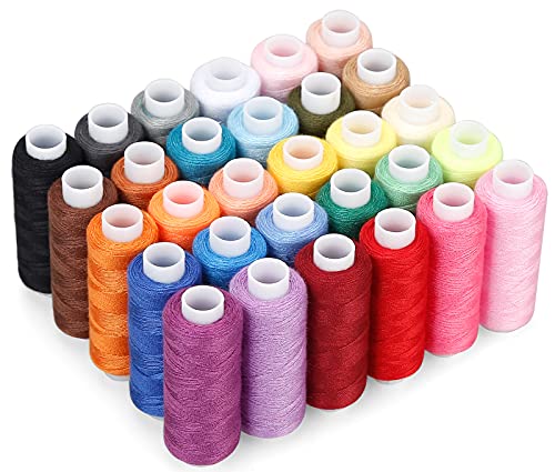 CiaraQ Sewing Thread Kit, 30 Colors Polyester 250 Yards per Spool