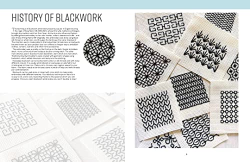 Blackwork Embroidery in Colour: A colourful modern twist on a traditional technique
