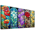 JATOK Diamond Painting Kit for Adults, Stained Glass Flower, 27.5 x 15.7 in - color: Sapphire