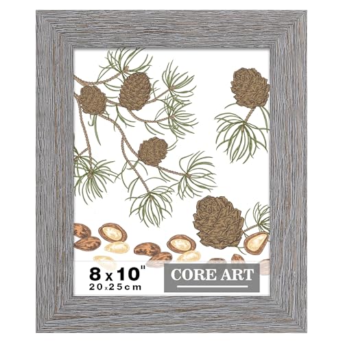 CORE ART 8x10 Picture Frame, Solid Wood Rustic Dark Gray - color: Dark Grey, size: 8x10 - 1 pack