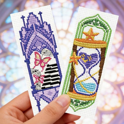 ORIGACH 6 Set Fairytale Castle Window Cross Stitch Bookmark Kit - style: Fairytale Castle Window