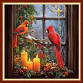 Funxvoot Stamped Cross Stitch Kits Beginners Full Range of Embroidery Kits for Adults 11CT Embroidery Patterns Needlepoint Kits Printed Cross Stitch Kits - (Parrot in Front Window 18x18 inchs) - color: Cross Stitch Kits 08
