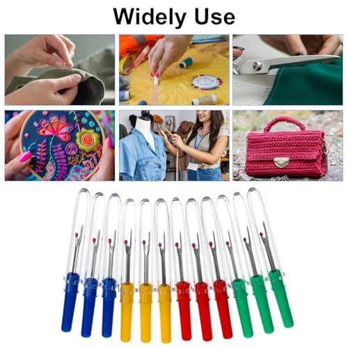 200 Pcs Colorful Seam Rippers Thread Remover, Small Seam Ripper Tool Bulk for Sewing, Handy Sewing Seams Ripper for Opening Removing Seams and Hems DIY Craft, 4 Colors