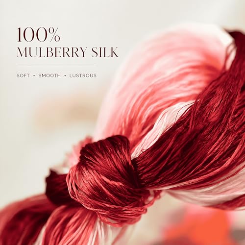 Mulberry Silk Floss Embroidery Thread Floss-Cross Stitch Threads China Silk Woven Jewelry Threads DIY Sewing Kits (48) - color: 48