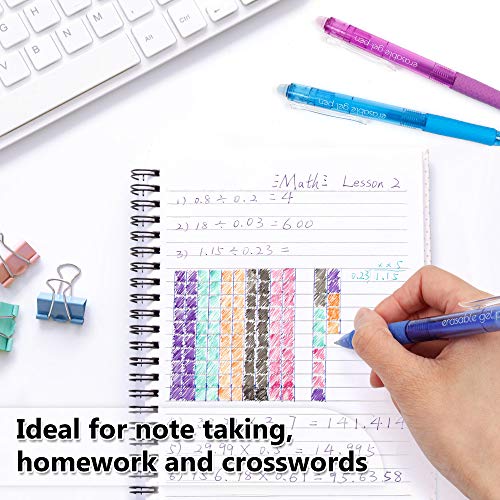 Vanstek 15 Colors Retractable Erasable Gel Pens Clicker, Fine Point(0.7), Make Mistakes Disappear, Premium Comfort Grip for Drawing Writing Planner and School Supplies - color: Multicolor