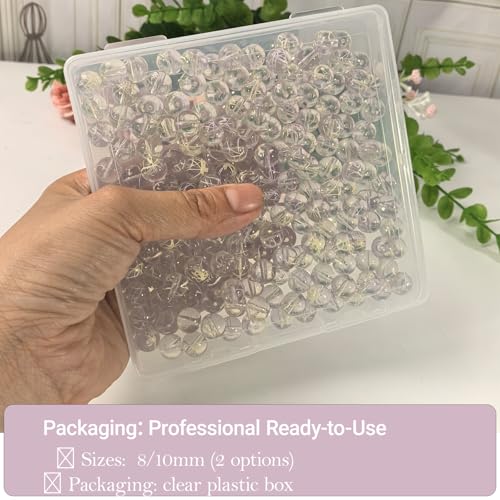 10mm Hand-Drawn Glass Beads Bulk 160pcs Yellow Purple Round - color: Yellow&Purple 10mm