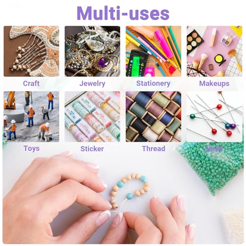 Nail Organizer Storage Box 36 Grids, Rhinestone Container Clear, Acrylic Press Fake Nail Tip Craft Art Accessories Plastic Empty Case, Display Holder for Jewelry Diamond Charms Gem Bead Polish - color: Clear, size: 36 Grids-1 Pack