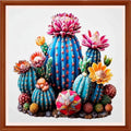Redxing Counted Cross Stitch Kit for Beginners,Unprinted Needlepoint Kits for Beginners Cross Stitching Embroidery Kit 11CT Stitches kit-Flower Succulent Plant 18x18 inch - color: Setpattern17