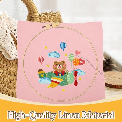 12 Sheets 12 Colors Embroidery Fabric Linen Needlework 9.8×9.8Inch - size: 9.8×9.8Inch