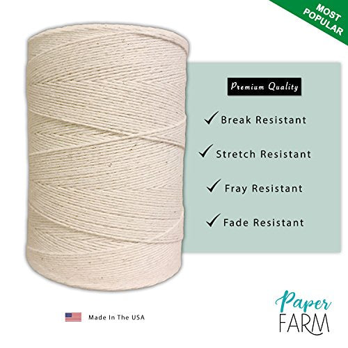 Durable Loom Warp Thread (Natural/Off White), One Spool, 8/4 Warp Yarn (800 Yards), Perfect for Weaving: Carpet, Tapestry, Rug, Blanket or Pattern - Warping Thread for Any Loom - color: Natural