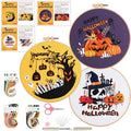 Ohcol 3 Sets Halloween Embroidery Kit,Needlepoint Kits for Adults with Clear Instructions - color: Halloween