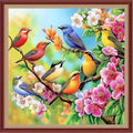 Funchey Counted Cross Stitch Kits for Adults Needlepoint Kits Unprinted Cross Stitching Embroidery Kit 11CT Cross Stitch Supplies&Flower Bird Family 18x18 inch - color: DIYCrafts18