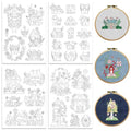 Peacoblue House, Flower Stick and Stitch Embroidery Patterns, Water Soluble - color: House with Flowers