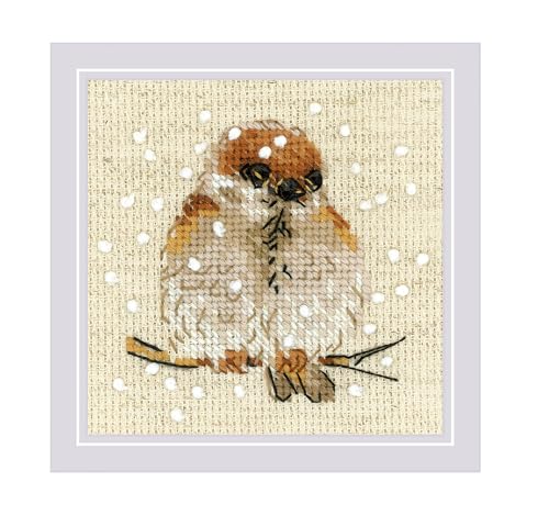 RIOLIS 1680 Sparrow Counted Cross Stitch Kit 3.94 x 3.94 in - style: Sparrow 1680