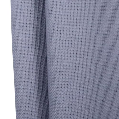 KCS 2 pc of 15" x 18"(38cmx45cm) Counted Cross Stitch Cotton Aida Cloth Needlework Fabric Box (Light Steel Grey, 16CT) - color: Light Steel Grey, size: 16CT