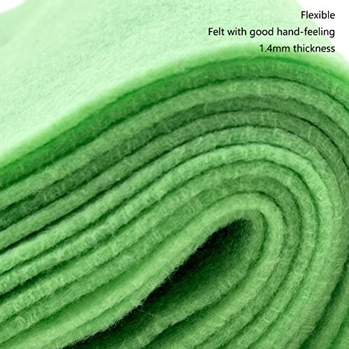 Jtnohx Soft Felt Fabric Flexible Craft Felt Sheets Light Green 6" 20Pcs - color: Light Green