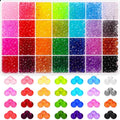 PAXCOO 1820Pcs Crystal Acrylic Beads Faceted Bicone Gem Beads for Jewelry Making (6 MM) - size: 6 MM