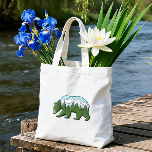 ORIGACH 4 Sheets 17 Pcs Water Soluble Embroidery Patterns Stabilizers - Pre-Printed Animal & Forest Plant Silhouettes Designs - Stick & Stitch Embroidery Paper for Hand Sewing Lovers - color: Animal & Forest Plant Silhouettes