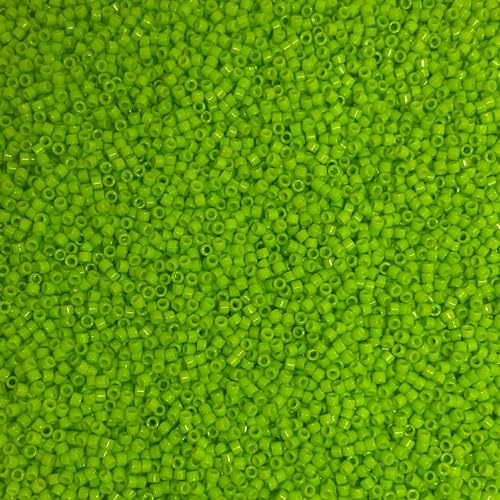 Miyuki Delica 11/0 Seed Beads - Glass Beads Bulk 5 Grams & Size 1.6mm 1000 Pieces Glass Seed Beads Pistachio Green (DB2121) - color: DB2121