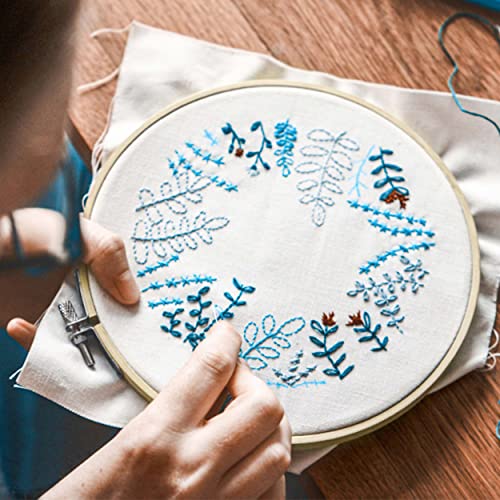 GIEMSON Embroidery Hoop 10 Inch 12 Pieces Large Embroidery Hoops Bamboo Circle Cross Stitch Hoop for Embroidery Art Craft Sewing - size: 10 inch