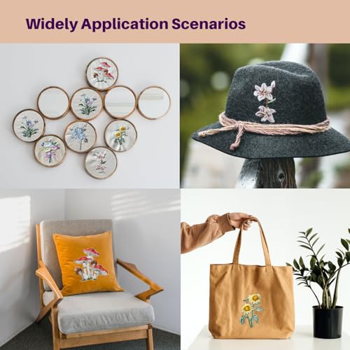 Water Soluble Stick and Stitch Embroidery Pattern Paper & Stencils - color: Floribunda