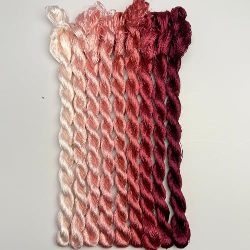 100% Mulberry Silk Embroidery Thread 9 Colors 110m Each (48) - color: C48