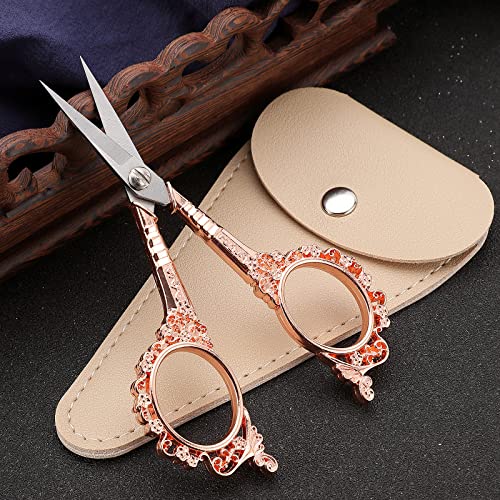 Sewing Embroidery Scissors, Little Crochet Shears - color: Rose Gold