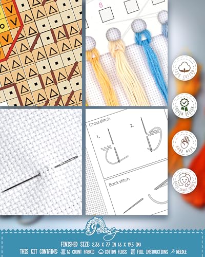 Counted Cross Stitch Bookmark Kit Give Us This Day Our Daily Bread – Christian Bible Verse Embroidery Gift – Religious DIY Craft for Prayer, Faith, and Scripture Lovers - color: Give Us This Day Our Daily Bread