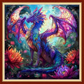 Funchey Stamped Cross Stitch Kits, DIY Cross Stitch Pattern for Adults Beginners Needlepoint Kits Embroidery Kit Arts and Crafts 11CT-Colorful Dragon 18x18 inchs - color: HandicraftColor16