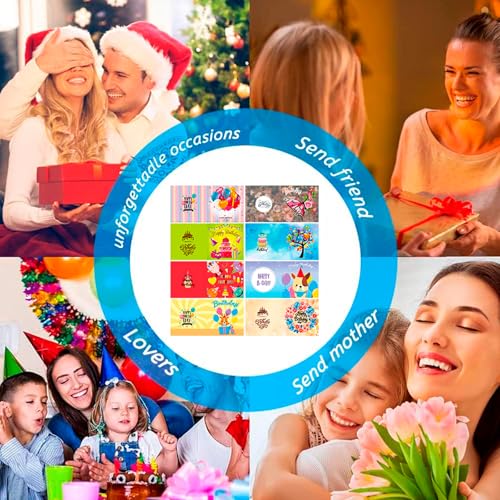 Diamond Art Painting Happy Birthday Cards, 8 Packs 5D Diamond Greeting Cards Kits for Adults DIY Diamond Art Birthday Cards with Envelopes Birthday Gifts for Families, Friends, Partners - color: Happy Birthday - 8 Packs