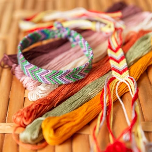HARFINGTON 12 Skeins Embroidery Floss 8m Each Egyptian Long Fiber Cotton Cross Stitch Thread 26S/2x6 for Embroidery Projects Bracelet, Dark Yellow - color: Dark Yellow