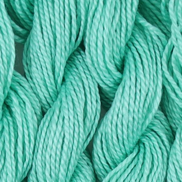 KCS 25 M/Skein Mercerized Pearl Cotton Crochet Needlepoint Thread,Size 5,6 skeins,Seagreen dk - color: Seagreen dk