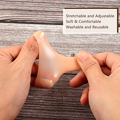 Frienda 30 Pcs Silicone Gel Finger Protector, 2 Sizes, Apricot - color: Apricot