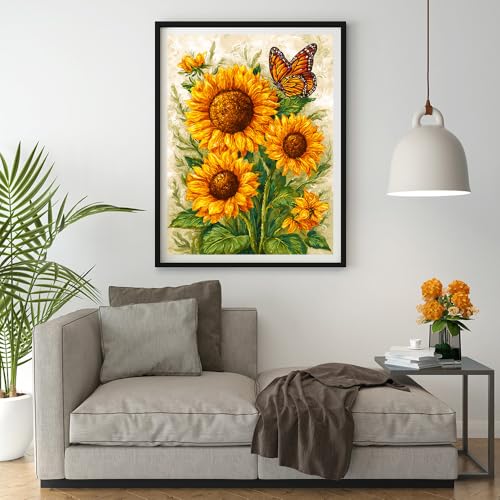 Moohue 14ct Counted Stamped Cross Stitch Kits for Adults Flowers Printed Cross Stitch Patterns Art Crafts Cross Stitch Supplies (Flowers 12) - color: Flowers 12