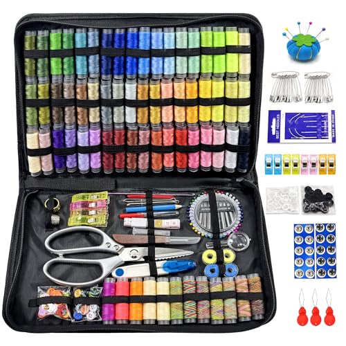 66 Color Sewing Kit for Adults,305 Pcs Portable Needle and Thread Kit