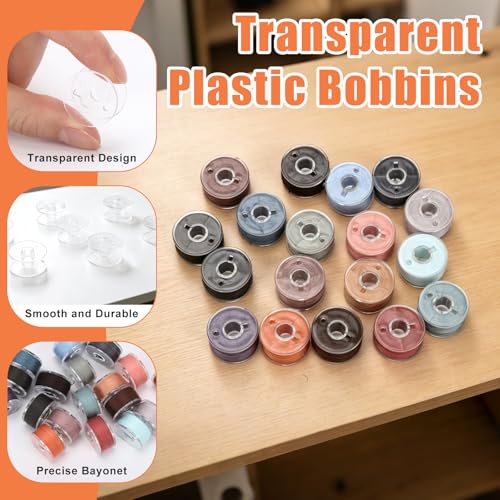 120 Pcs Pre-Wound Bobbins Sewing Thread 120 Colors (Morandi) - color: Morandi