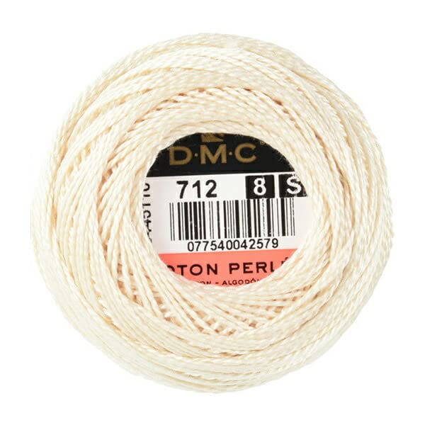 DMC Pearl Cotton Thread Ball - Cream (712) - Size 8