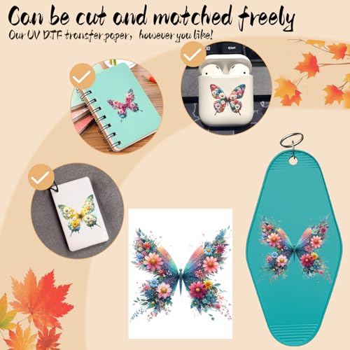 UV DTF Stickers 105 Pcs Butterfly UV DTF Cup Wrap for Glass - style: Watercolor Butterfly