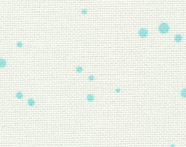 Wizardi Murano Splash 32 Count Antique White Mint Splash 3984/1299. Needlework Canvas, Cross-Stitch Fabric, Embroidery Cloth, Needlepoint Canvas. 52% Cotton and 48% Viscose. Precut Zweigart - color: Antique White Mint Splash