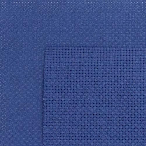 KCS 19" x 28"(48cmx72cm) 18 Count Cotton Aida Cloth Cross Stitch Fabric (Jeans Blue) - color: Jeans Blue