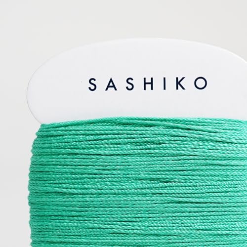 DARUMA Sashiko Thread Card Rolls Set of 3 (32.8 Yards x3) - Sewing & Embroidery, Includes Instruction Manual and Gift Packaging (Thick, Emerald) - color: Emerald, style: Thick