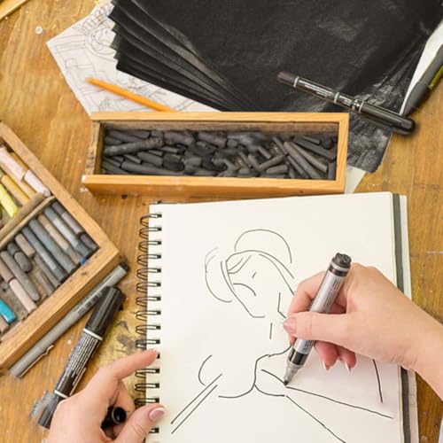 SEMLEART Carbon Paper for tracing|Graphite Transfer Paper|9x13"-60Sheets - color: 9×13in-Gray