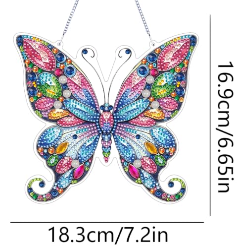 ARPADAMO Butterfly Diamond Art Kits for Adults, Acrylic Hanging Suncatcher - color: DP05094