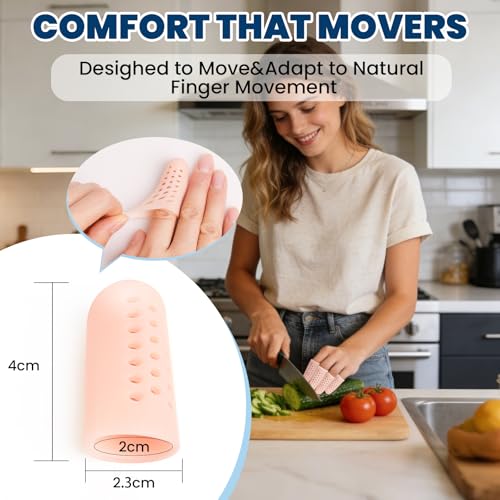 Silicone Finger Protectors - 16 PCS Breathable Finger Cots
