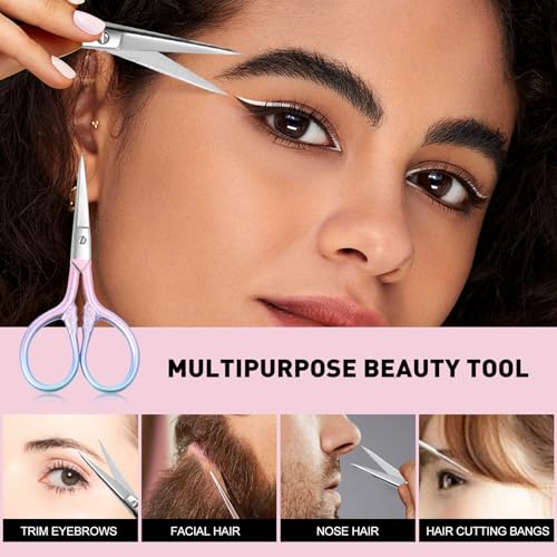 Stainless Steel Multipurpose Scissors, Fine Straight Head, Pink - color: Pink