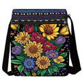 LSQFS Diamond Painting Crossbody Bag - DIY Diamond Art Kits for Adults, PU Leather Shoulder Bag with Zipper, Flower Pattern Art Bag for Women - color: Flowers 6