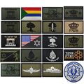 Israel Defense Forces Collection Embroidered Patches Appliques, Tactical Combat Armband Badges with Hook and Loop Fastener Backing, 20-Pack - color: color_t