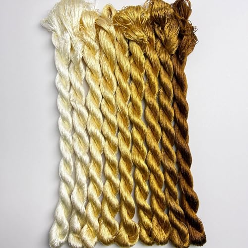 100% Mulberry Silk Embroidery Thread 9 Colors 110m Each (36) - color: 36
