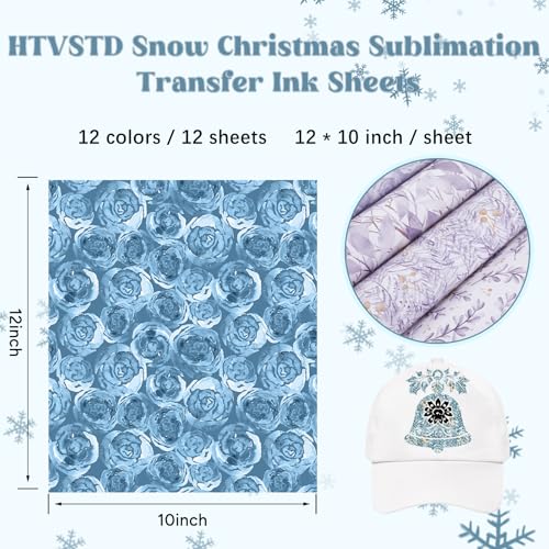 HTVSTD Winter Sublimation Transfer Ink Paper 12 Sheets 12 * 10in - color: fall 16